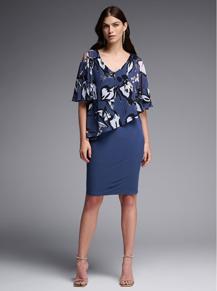 231731 Dress - Blue/Multi (Joseph Ribkoff)